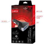 ALIMENTATORE AUTO 4 USCITA QC3.0 7A ATRAX